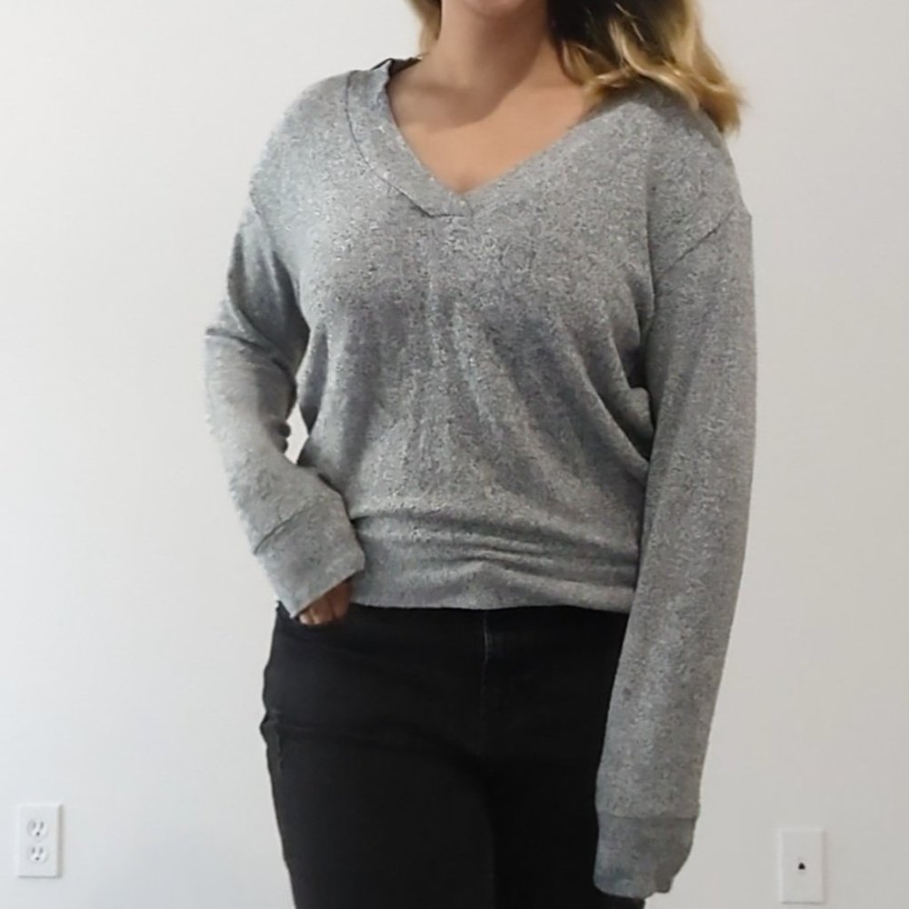 H&M relaxed grey sweater size S
